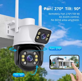 1cee8b83-7f56-42a7-b909-38ea22dd14eb WiFi PTZ CCTV 8MP Night Vision Color Camera ICSEE App