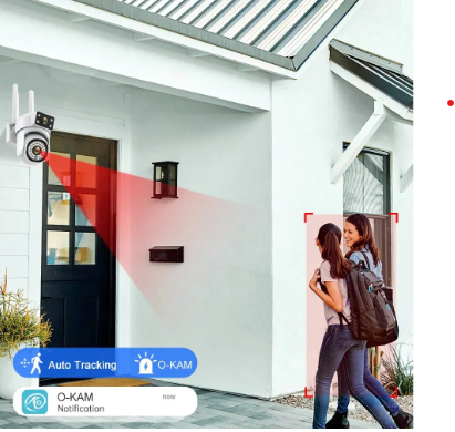 O-KAM WIFI Dual Lens PTZ 8MP Camera 