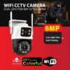 WiFi PTZ CCTV 6MP Night Vision Color Camera ICSEE App