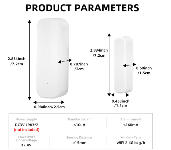 Tuya Wifi Door Sensor Alexa Google Home