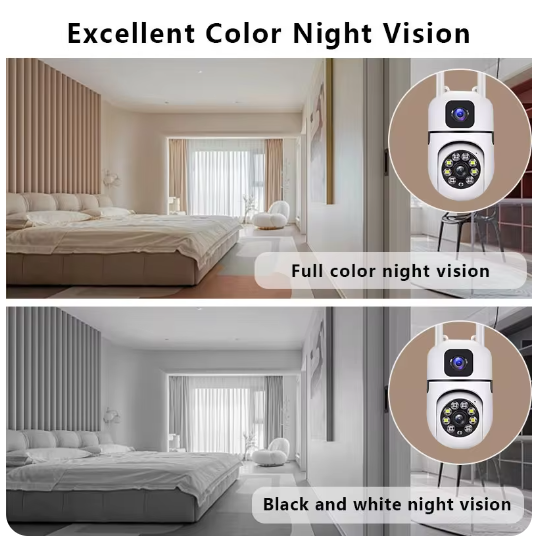 6MP HD Dual Screen AI Wifi Surveillance PTZ Camera