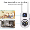 6MP HD Dual Screen AI Wifi Surveillance PTZ Camera