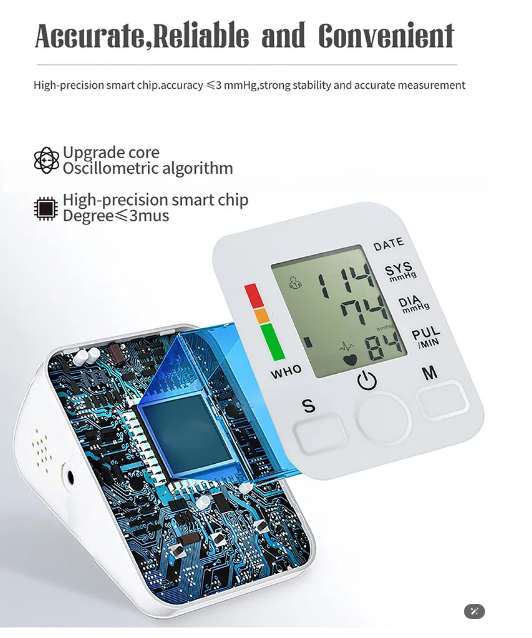 Automatic Electronic Blood Pressure Monitor (USB/Battery)