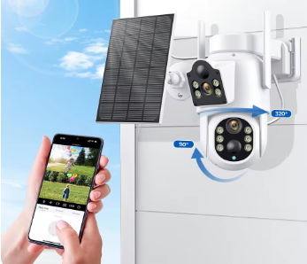 ICSEE 4MP Solar Wirelesss IP Camera With 7800 mAh Battery