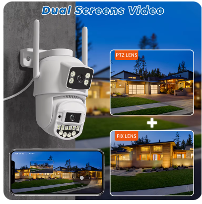 10MP Wifi PTZ Camera Outdoor Dual Lens 5X Digital Zoom