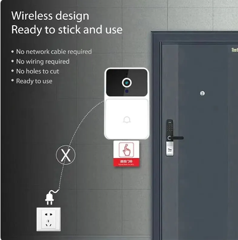 WIFI Video Doorbell Two Way Intercom Voice Change For Home