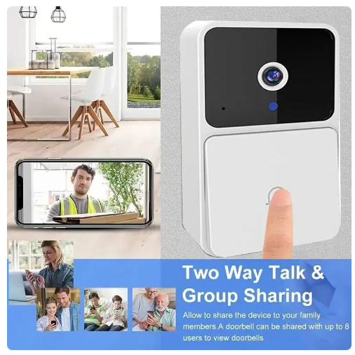 WIFI Video Doorbell Two Way Intercom Voice Change For Home