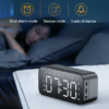 Bluetooth Speaker Digital Alarm Clock Large LED Mirror Screen Electronic Clocks FM Radio Phone Holder Bedroom Office Decorations