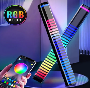 LED Sound Control Lights RGB 3D Pickup Lights Smart APP Control Music Rhythm Atmosphere Light for Gaming Desktop Decora LED Lamp