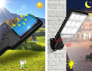 Solar Street Lights Outdoor Solar Lamp With Waterproof Motion Sensor Security Lighting