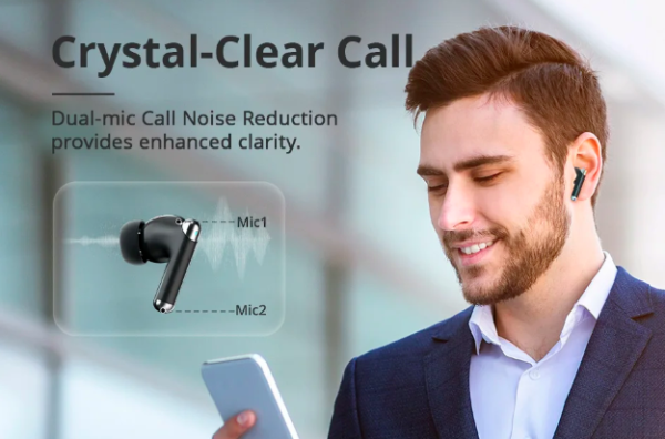 Tronsmart Sounfii R4 Wireless Earphones Quad-Mic 28H Playtime