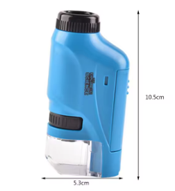 Handheld  Battery Powered  With LED Light Kids Science Microscope