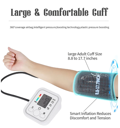 Automatic Electronic Blood Pressure Monitor (USB/Battery)