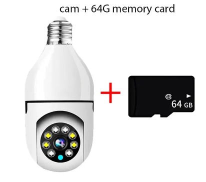 1080P Wifi Bulb Rotating Camera