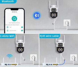 c0c21928-cf3c-42c4-a810-e790bef4d475 WiFi PTZ CCTV 8MP Night Vision Color Camera ICSEE App