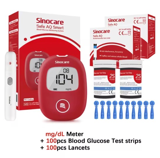 Safe AQ - 50 Test Strips and Lancets