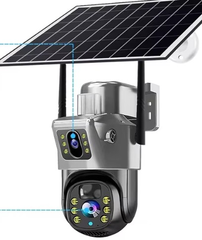 12MP 3 Lens 6K 4G Solar IP Camera V380 App
