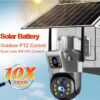 12MP 3 Lens 6K 4G Solar IP Camera V380 App