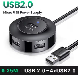 Ugreen USB HUB 4 Port USB 2.0 Splitter Switch