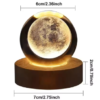 USB Night Light LED Crystal Ball Table Lamp 3D