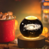 USB Night Light LED Crystal Ball Table Lamp 3D