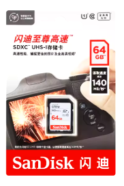 SanDisk Ultra SDHC UHS-I card and SDXC Memory card  64GB