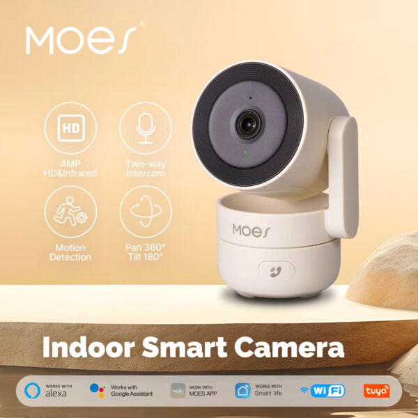 4MP MOES Tuya WiFi Indoor Camera Support Onvif