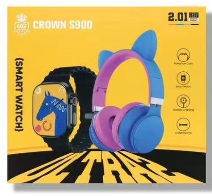 CROWN S900 SMART WATCH & HEADPHONE