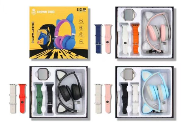 CROWN S900 SMART WATCH & HEADPHONE