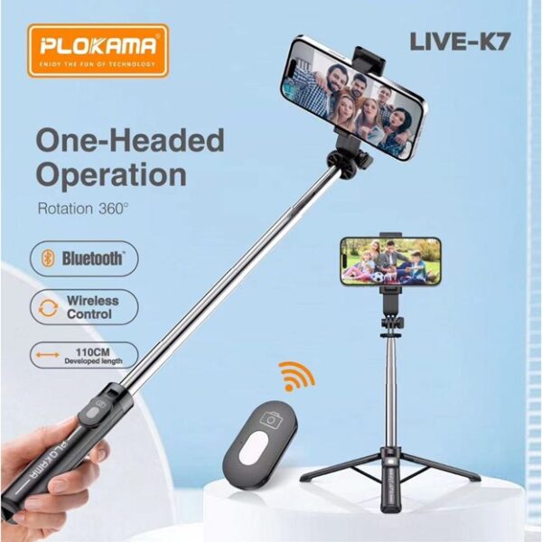  PLOKAMA K7 Live Broadcast Stand Tripod 105cm
