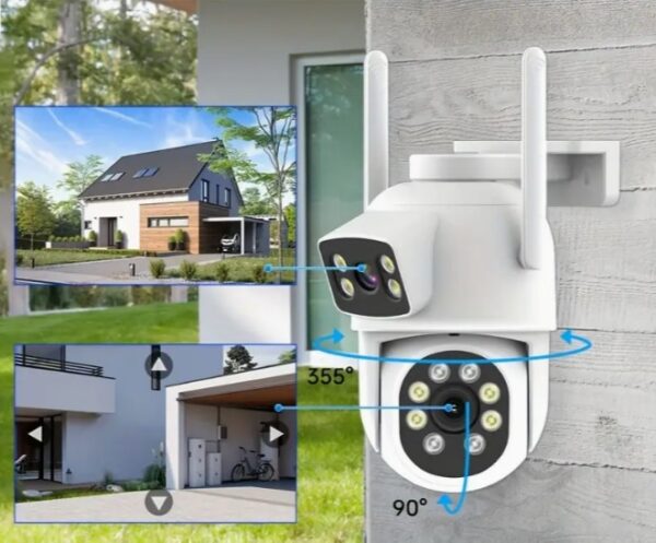 4MP Dual-Lens WIFI PTZ Camera Dual Audio - Yoose App