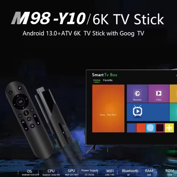 M98 Y9 TV Stick Android 13 Smart TV