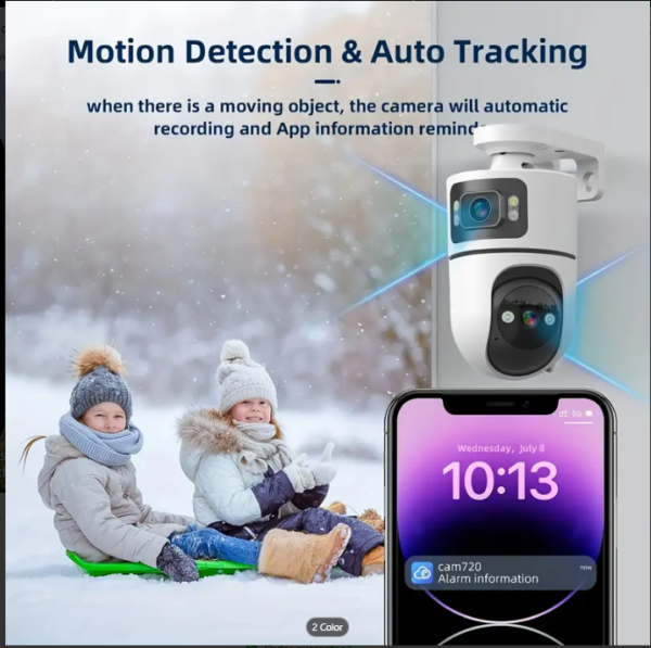 4MP Dual-Lens WIFI PTZ AI Tracking Camera Yoose App