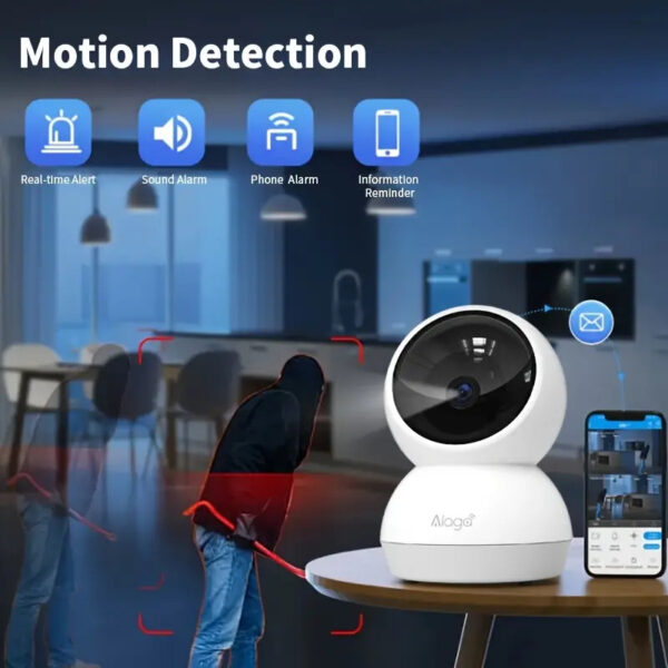 Alaga 360° Panoramic Indoor Security Camera AI Tracking Baby Monitoring