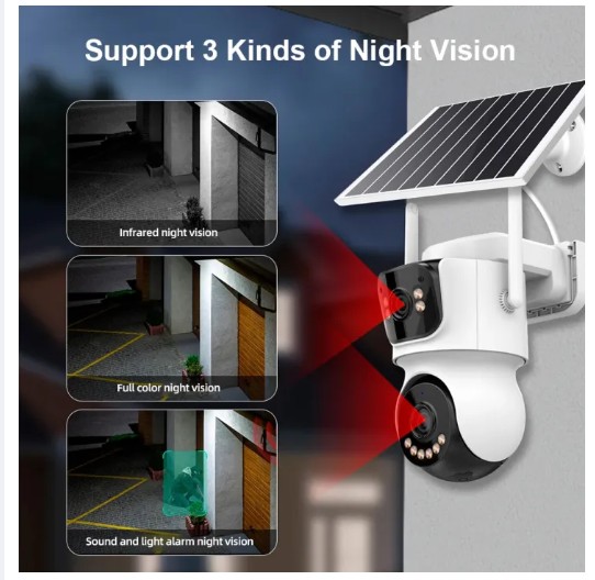 8MP 4G Solar Battery Camera PTZ Human Detection CCTV